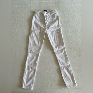 Abercrombie & Fitch Ultra High Rise White Jeans